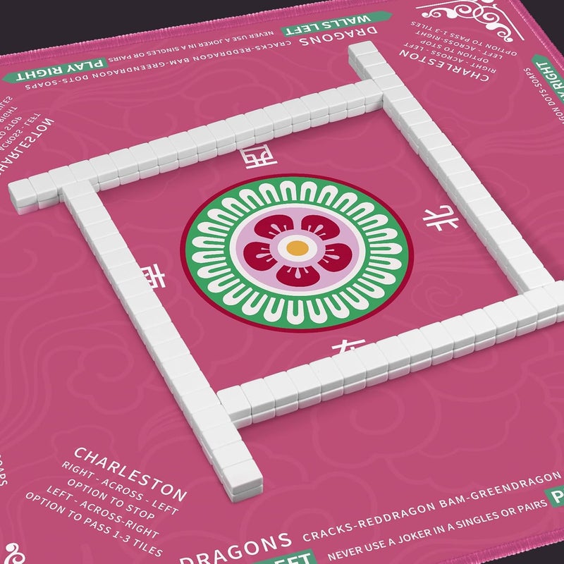 SiDreea Mahjong Mat, 32.4×32.4 Inch Noise Reduction Anti-Slip Mahjong Mat for Table, Mahjong Table Mat for Poker, Card, Board Games Table Mat, Tile Games, Dominoes - Image 4